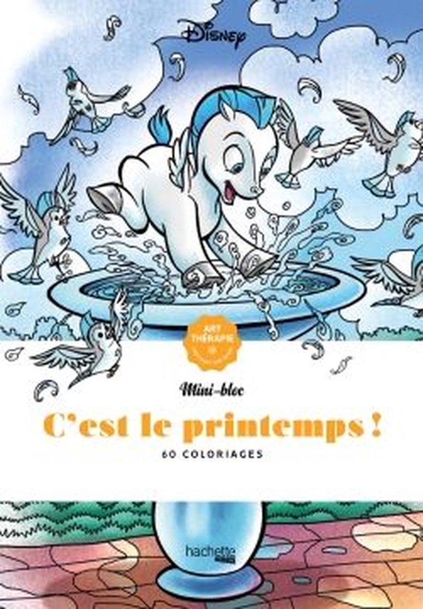 Mini bloc - Disney Cest le Printemps - Kleurboek voor volwassenen