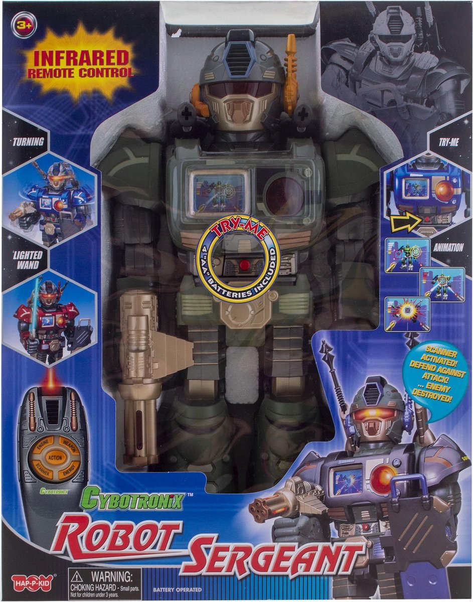 Robot superfighter SERGEANT 38 cm met licht en geluid en afstandsbediening