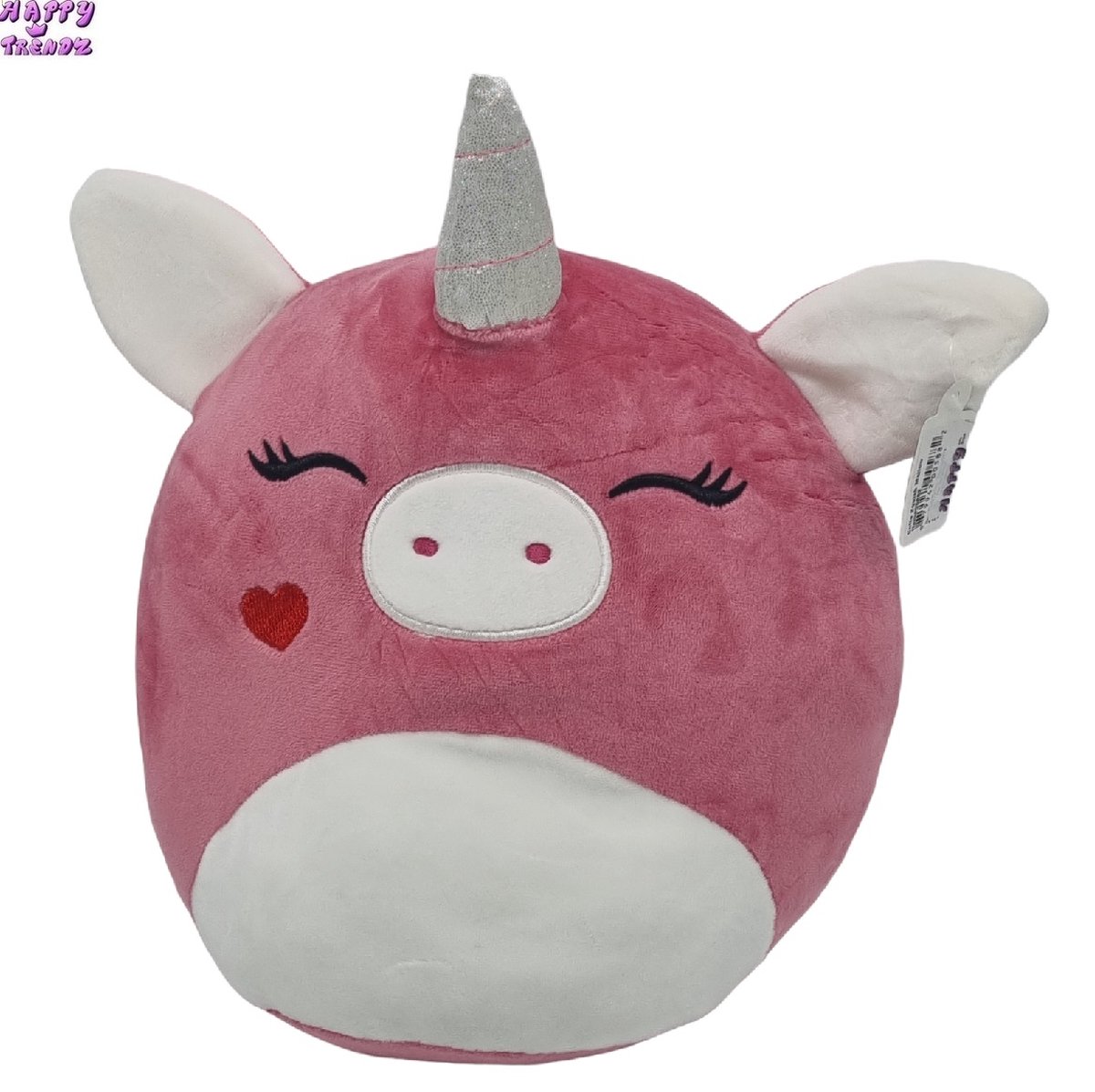 Happy Trendz® - Squishmallow Squish mallow 23 cm groot - Roze Kleur Unicorn - Kussen - knuffel Unicorn Pink - Kawaii Kussen - Squishy Pillow - 2023 Hype - Must Have Pluche Plushe - Fluffy - Super Zacht - 23 cm Groot