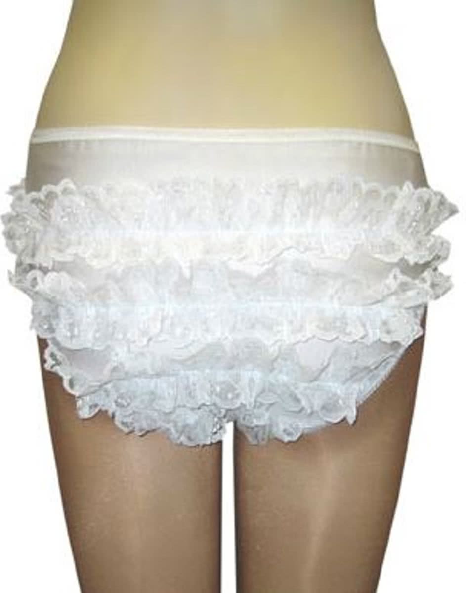 ruche onderbroek wit - mt 116