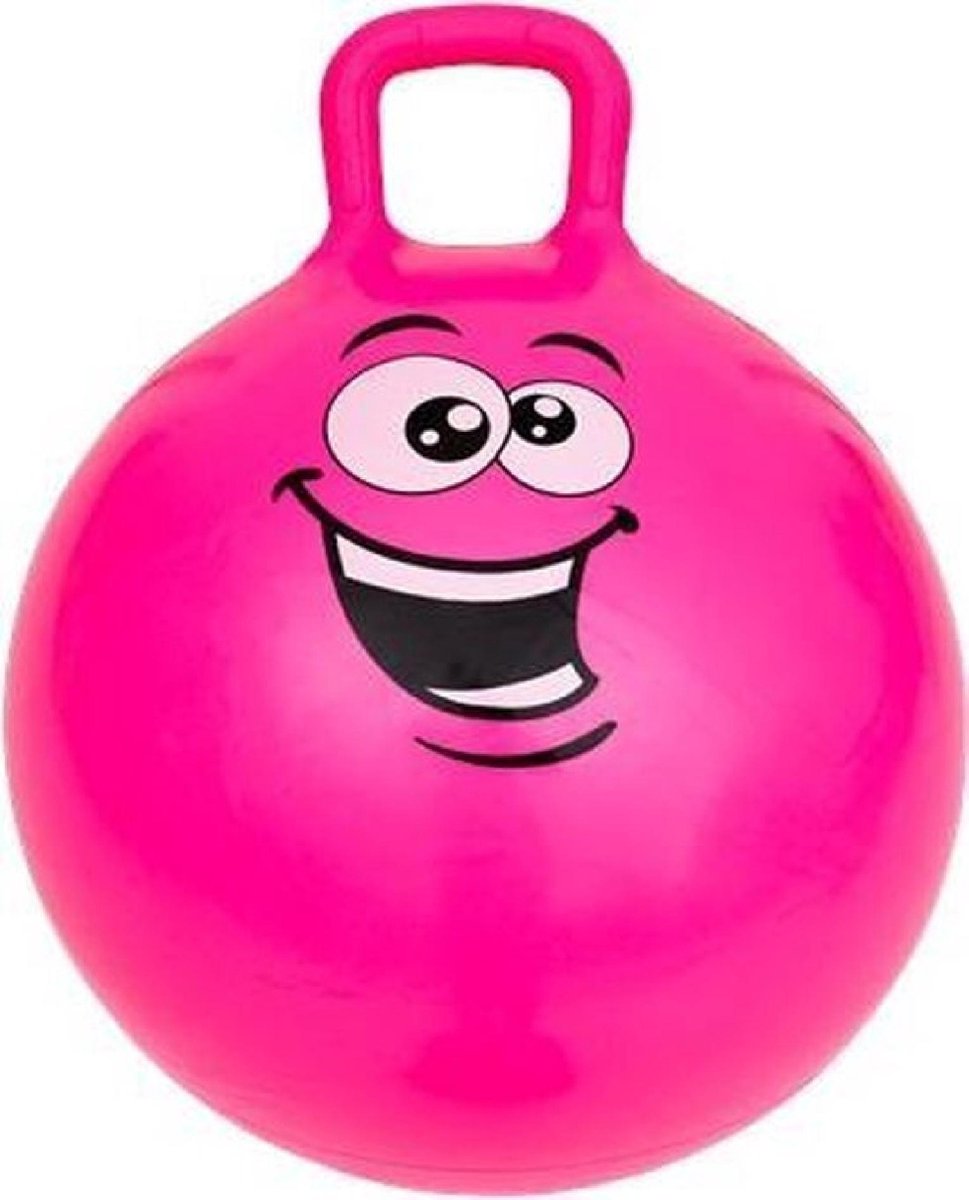 Skippybal  - Hopper Ball - Speelgoed Jongens & Meisjes - Kinderspeelgoed - Stevige Kwaliteit - 45 Cm - Met Smiley - Diverse Kleuren