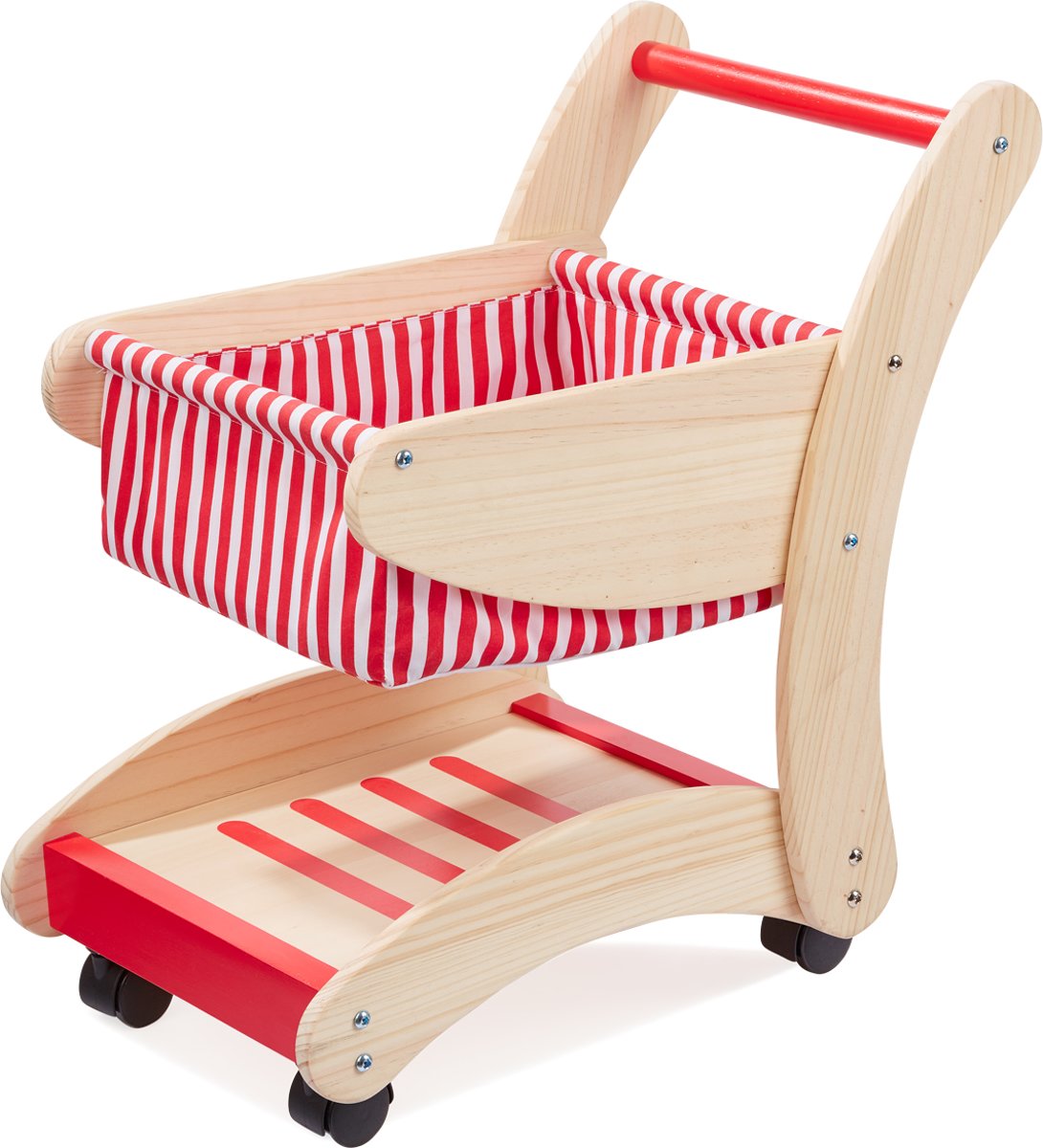 howa Speelgoed Winkelwagen hout naturel / rood 48821