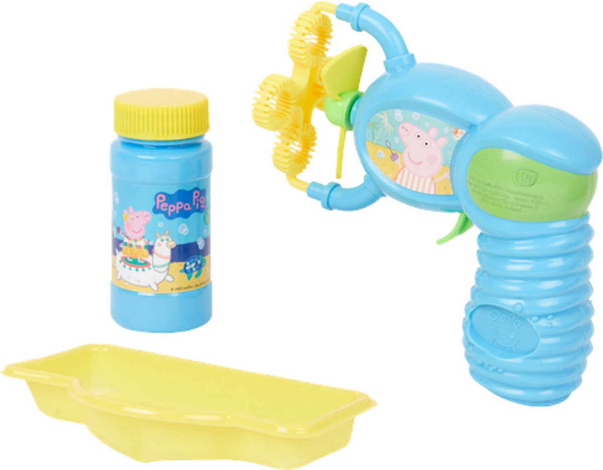  pistool - Peppa Pig Blauw / Geel - Bubble Flurry