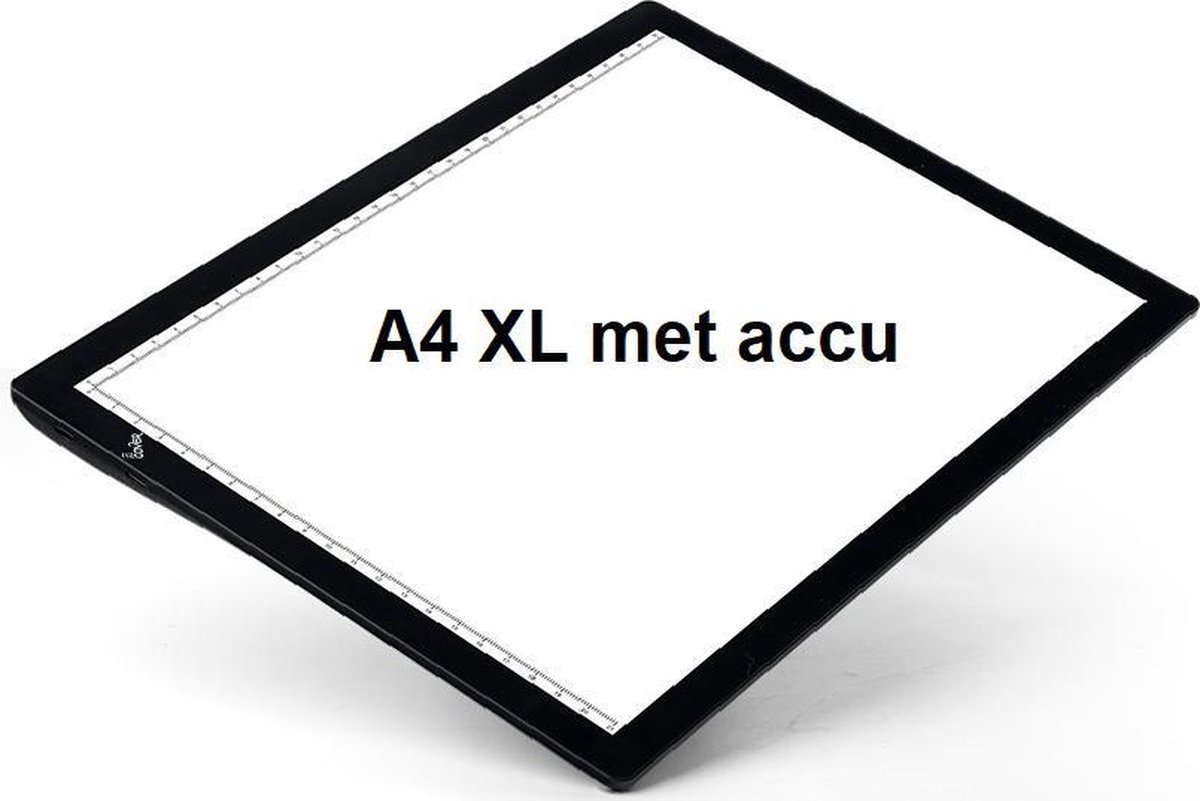 Lightpad A4 XL oplaadbaar lichtbak met accu batterij voor o.a. Diamond Painting, professioneel model, i12Cover