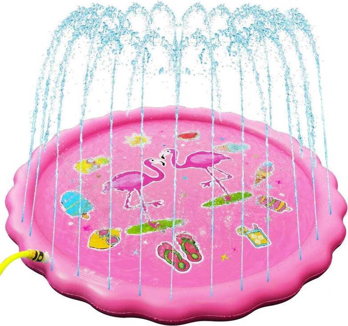 iBello Sprinkler Waterspeelmat Flamingo - Waterpret - Roze - 170 cm