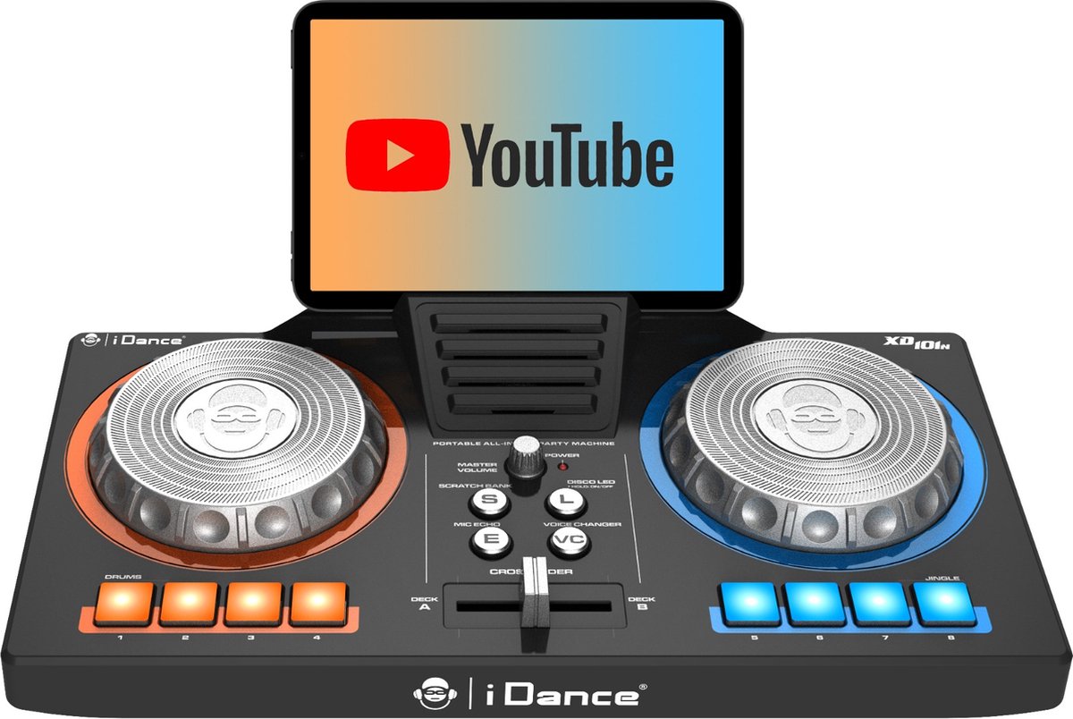   Audio XD101n Zwart DJ controller + microfoon