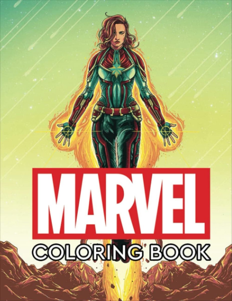 Marvél Coloring Book: Super Heroes Illustrations for Kids and Adults - Kleurboek voor kinderen en volwassenen