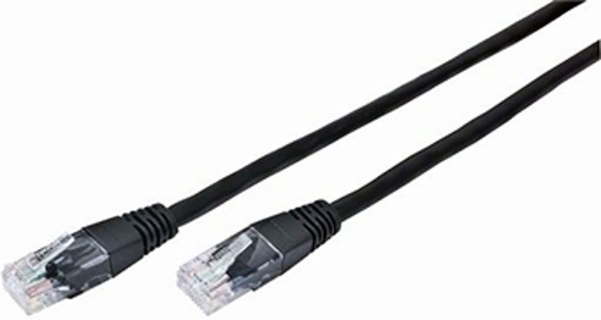 iggual 0.5m Cat5 UTP RJ45 0.5m Cat5 U/UTP (UTP) Zwart netwerkkabel