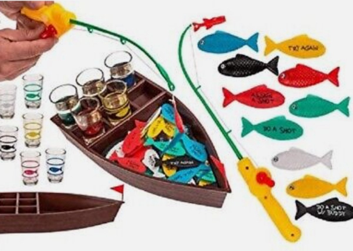 Ilso vis drankspel - drink spel - boot - shotglaasjes