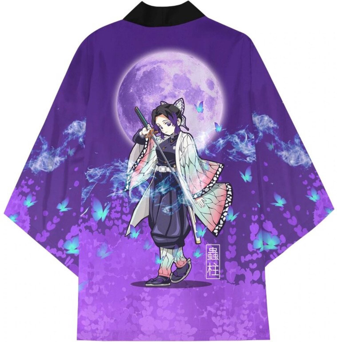 Demon Slayer - Kimetsu no Yaiba - Shinobu Kocho Haori kimono Jas,  Cosplay kostuum, cosplay kimono, Shinobu Kocho kimono, cosplay Demon Slayer, Anime kostuum, Kimetsu no yaiba cosplay kostuum maat S