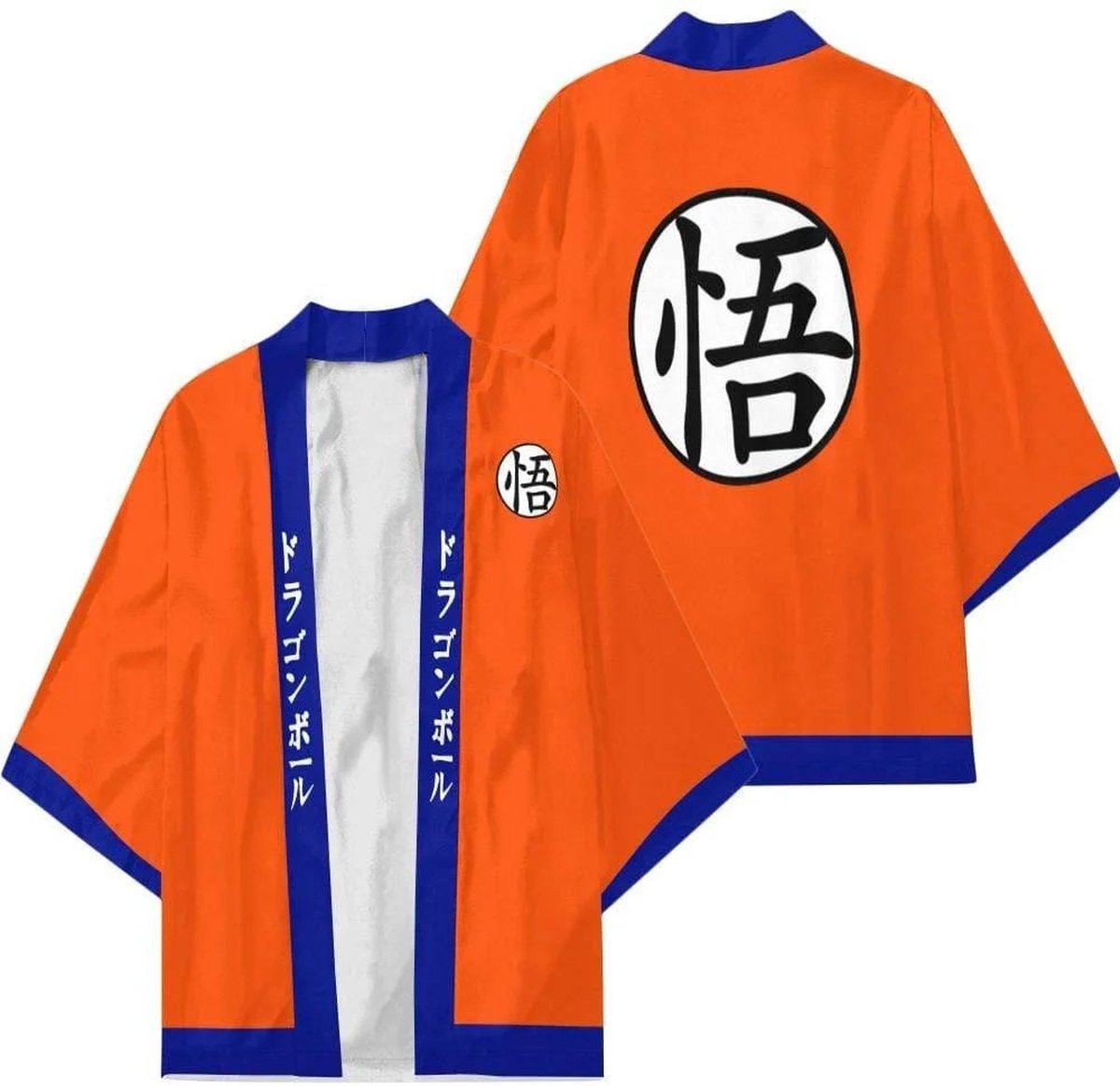 Dragon Ball , Goku Haori Kimono Jacket, Anime kimono, Manga Kimono jas, Enlightenment logo , Cosplay kostuum, Dragon Ball Z Cloak, Animé jasje, cosplay kimono, Maat L