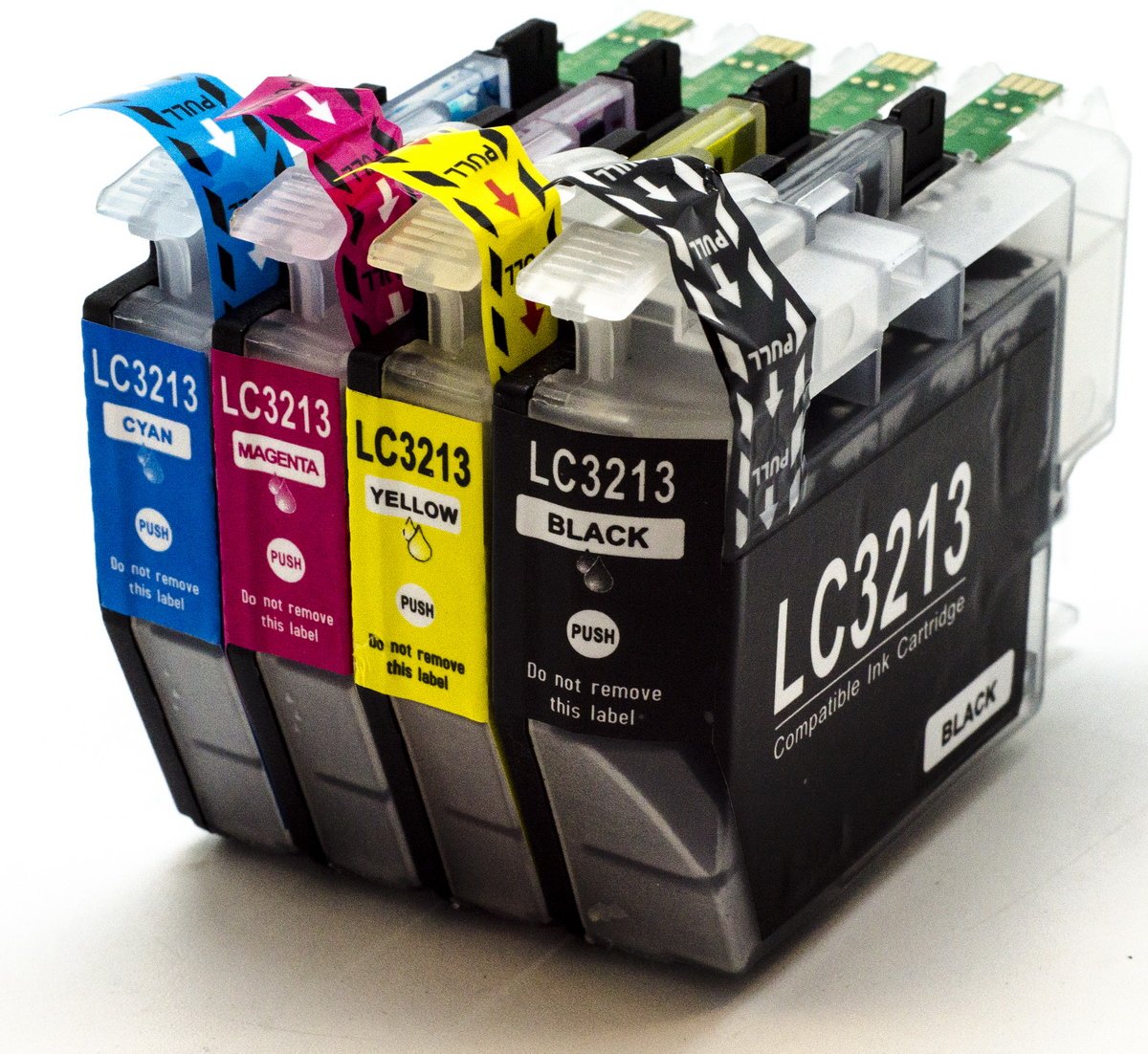 Inktdag Huismerk Brother LC-3213 Inktcartridge Multipack van 4  pack (1 LC-3213 BK zwart, 1 LC-3213 C cyaan, 1 LC-3213 M magenta, 1 LC-3213 Y geel)