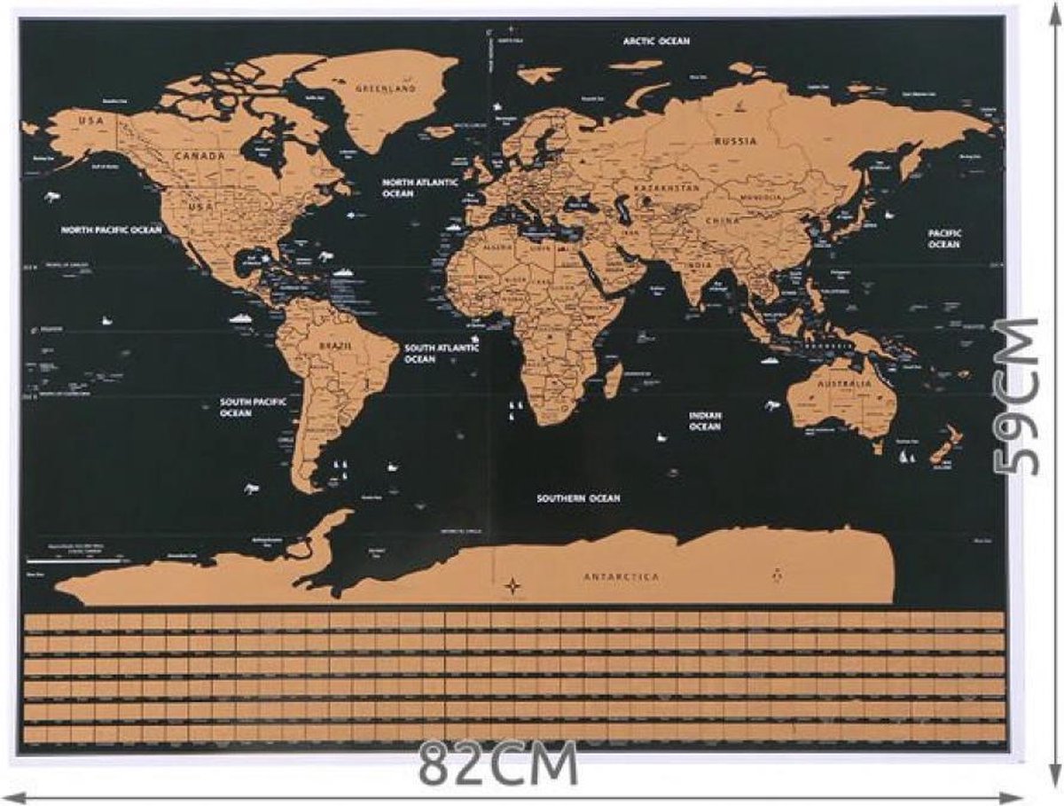 Kraskaart - Wereld kraskaart - Geschenk