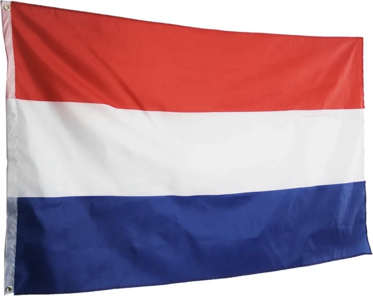 Nederlandse vlag 90x150cm - Geslaagd - WK Voetbal - Boeren protesten - Koningsdag - Goede kwaliteit - ixen