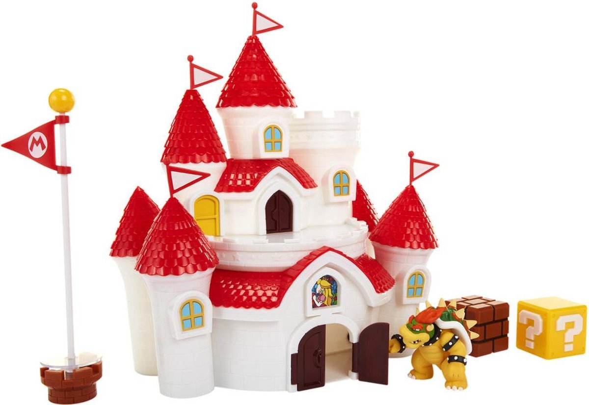 Jakks Pacific - 58541-4l - Super Mario Castle Mushroom Kingdom Castle Speelfiguren set