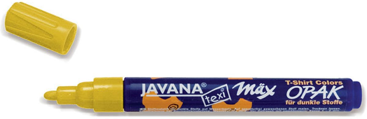 Javana Texi Max - Gele textiel stift - 2 - 4 mm punt