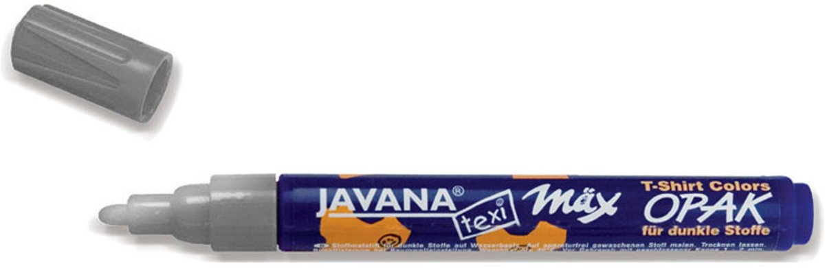 Javana Texi Max - Zilver/Chrome textiel stift - 2 - 4 mm punt