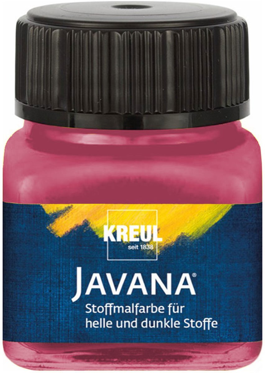 Javana kersrode textielverf 20ml – Voor licht en donker gekleurd textiel