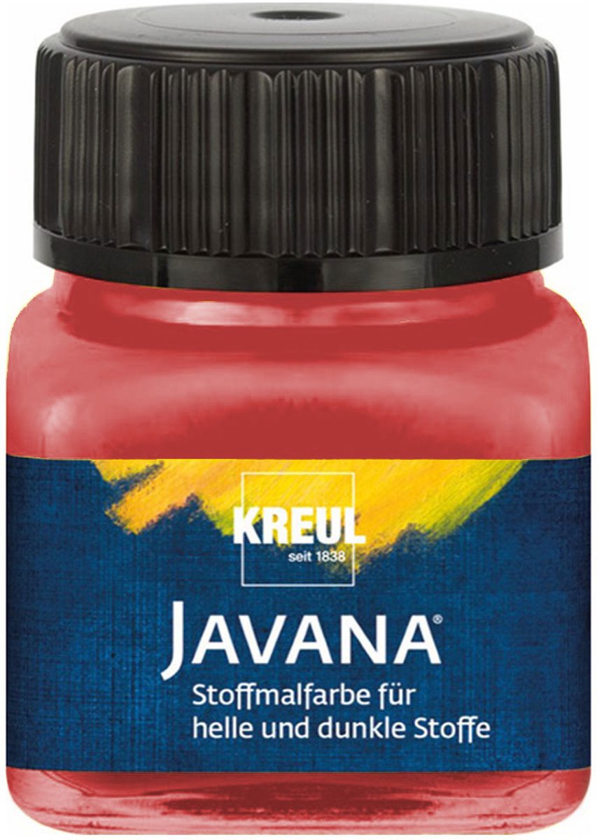 Javana rode textielverf 20ml – Voor licht en donker gekleurd textiel