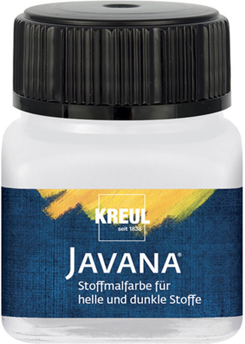 Javana witte textielverf 20ml – Voor licht en donker gekleurd textiel