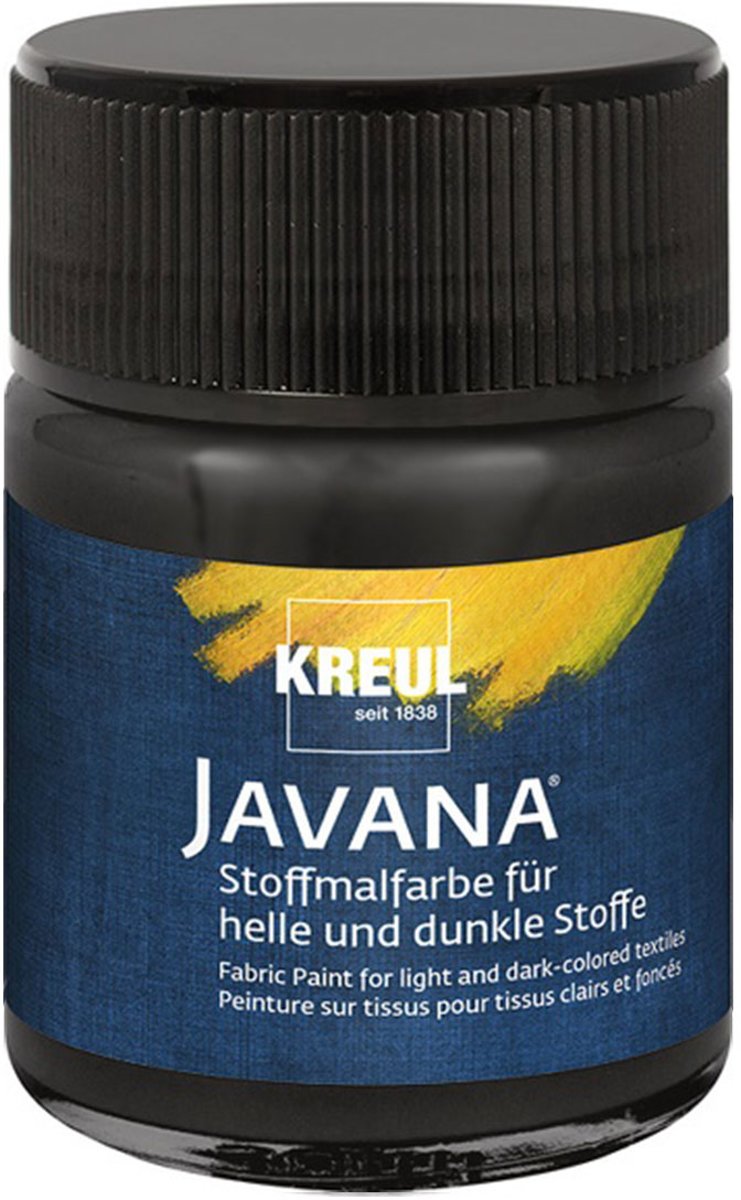 Javana zwarte textielverf 50ml – Voor licht en donker gekleurd textiel