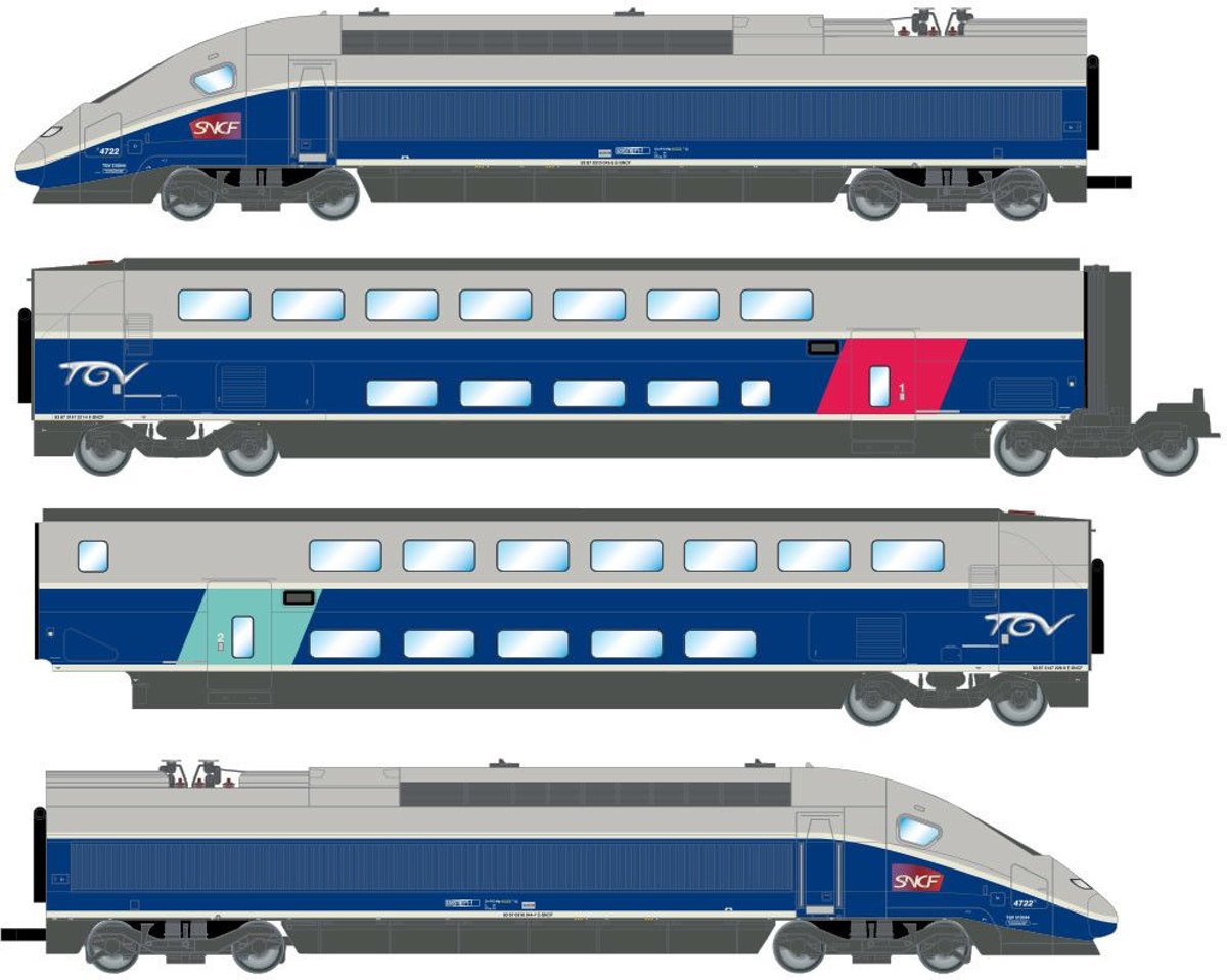 Jouef - Sncf Tgv 2n2 Euroduplex 4-unit Motorized Head Vi Dig. Sound