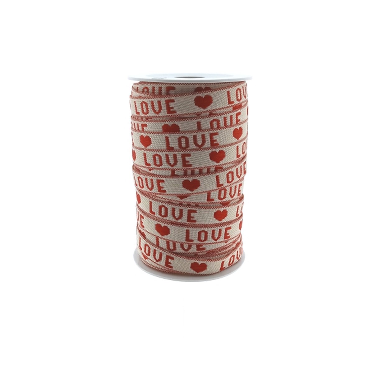 Festival lint - Love lint - Lint creme-rood - 25 meter - Armbandjes lint