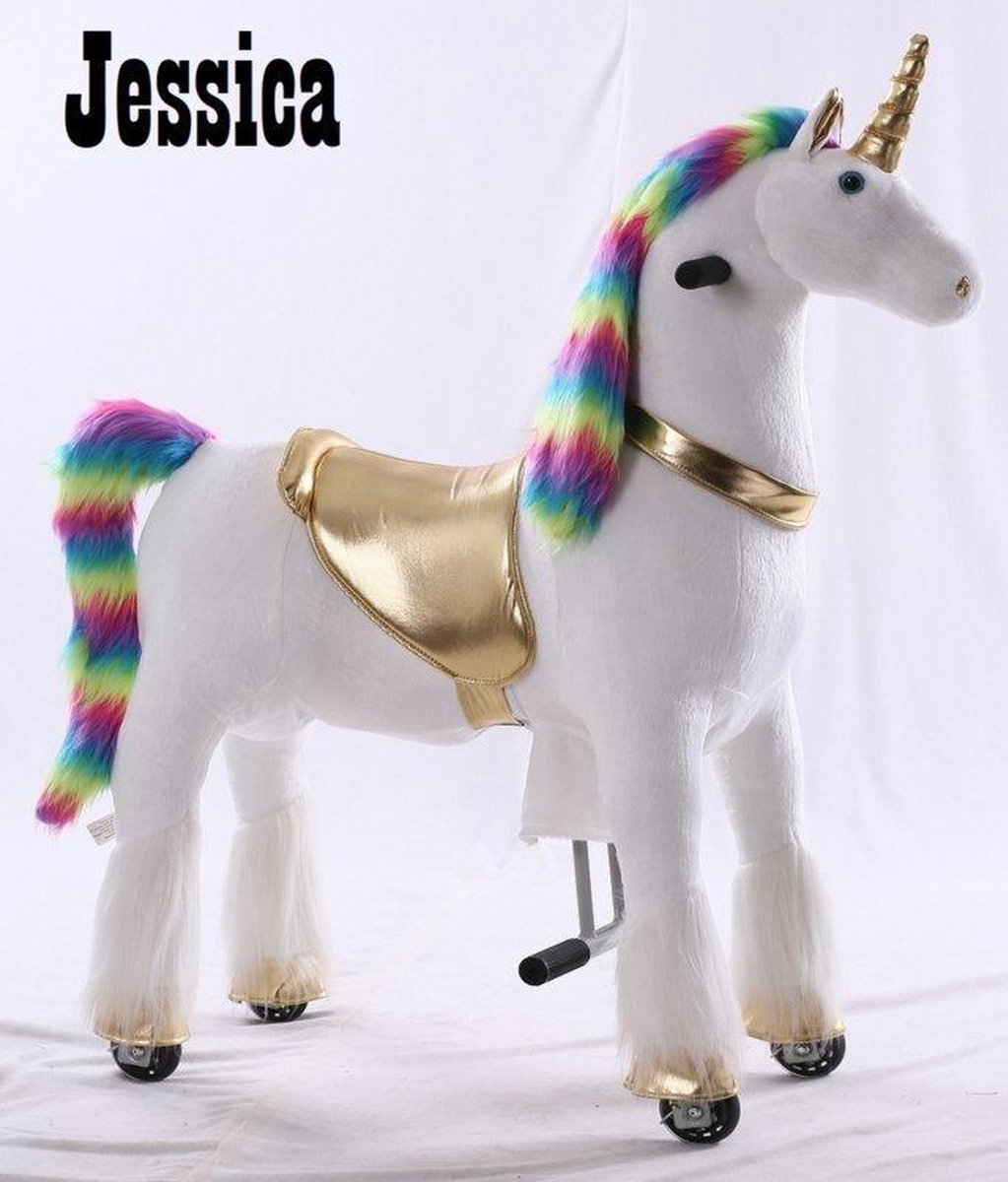 Kids-Horse Animal Riding, rijdend speelgoed unicorn, Rainbow UniCorn 4-9 jaar, Kids-Horse 