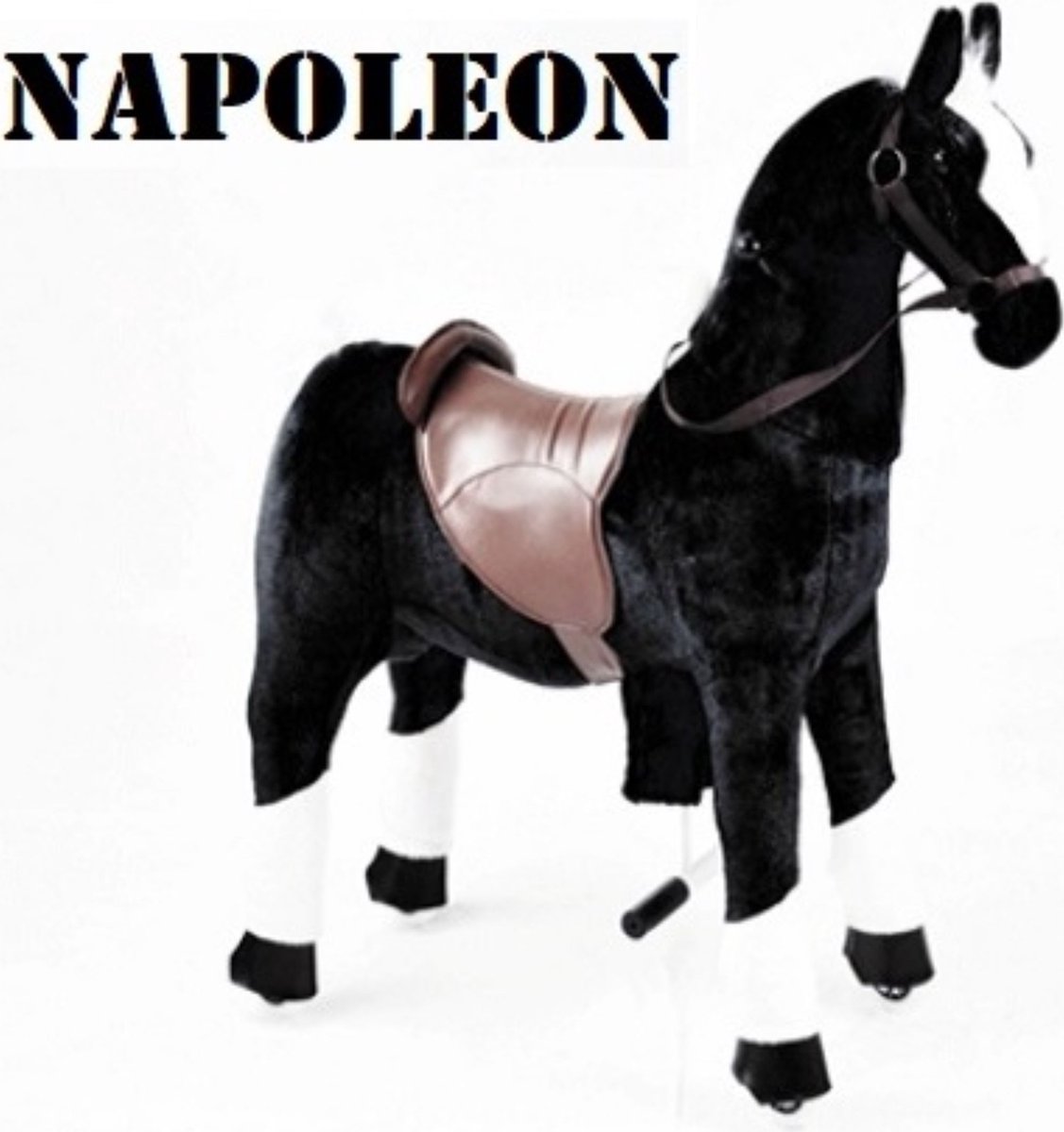 Kids-Horse Rijdend Speelgoed Paard - Napoleon TB-2003M - Zwart