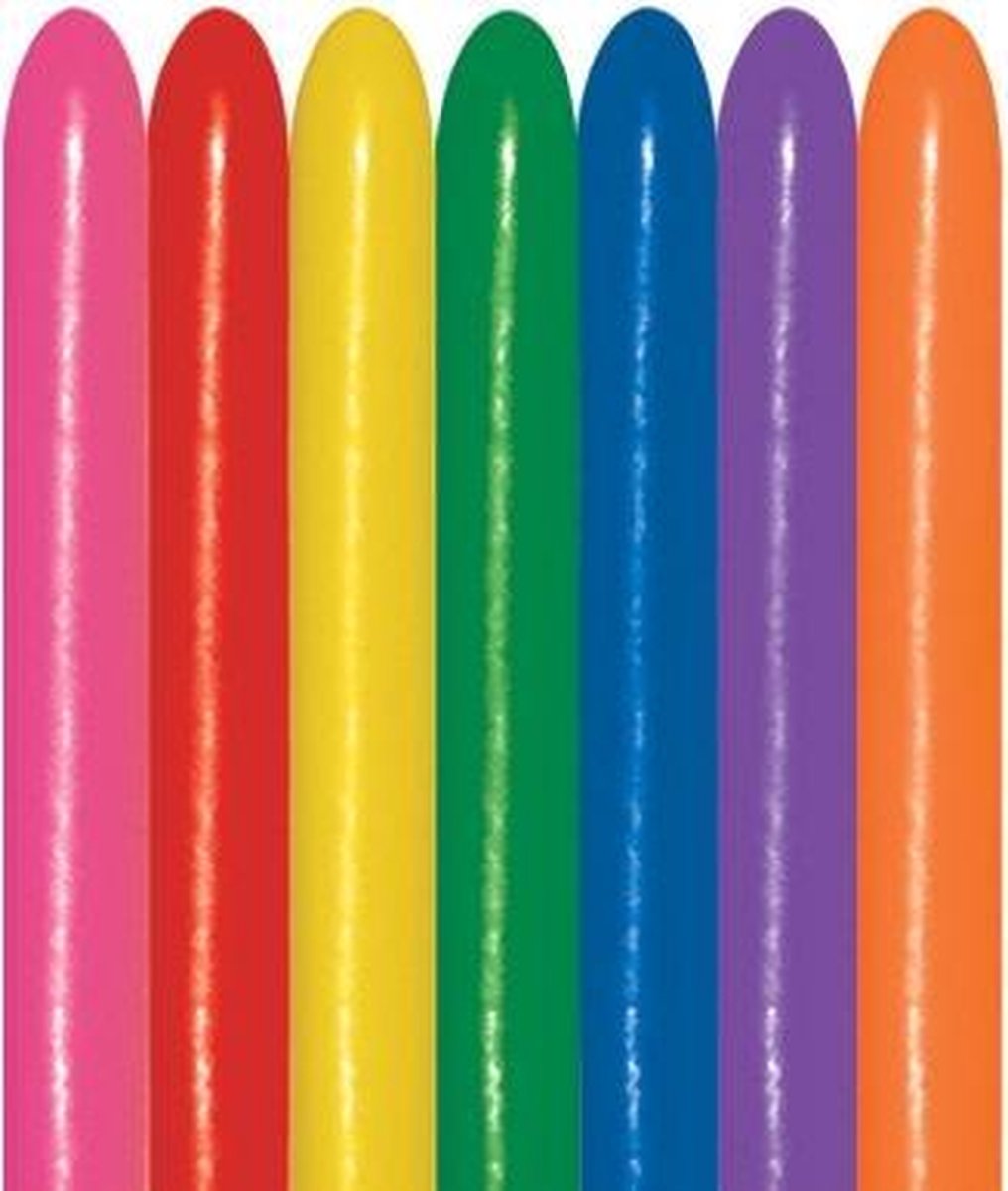 260 - Metallic Assortiment - sempertex- 100 Stuks - modeleerballon , kindercrea