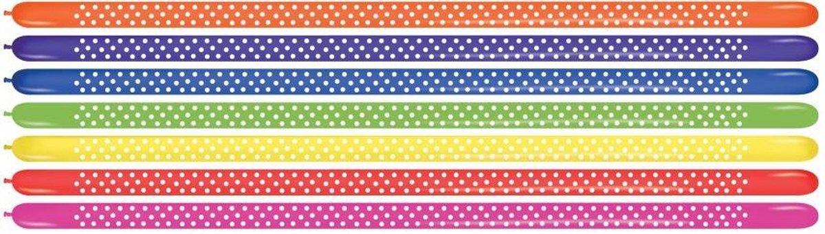 260 - Polka Dots Assortiment -sempertex- 20 Stuks- modeleer ballon, kindercrea