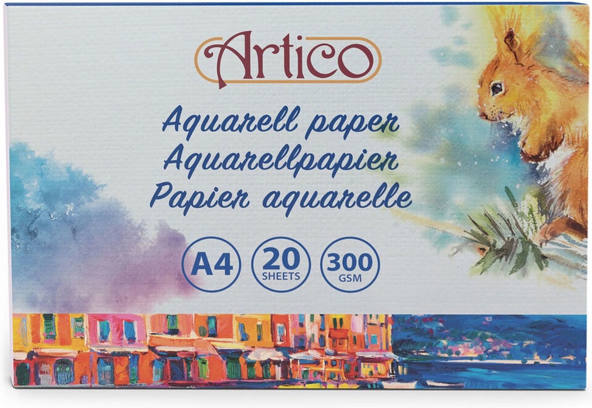 Aquarelpapier Wit, 20 Vellen, kindercrea