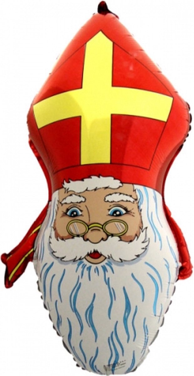 Ballon Sinterklaas 50cm, folieballon kindercrea