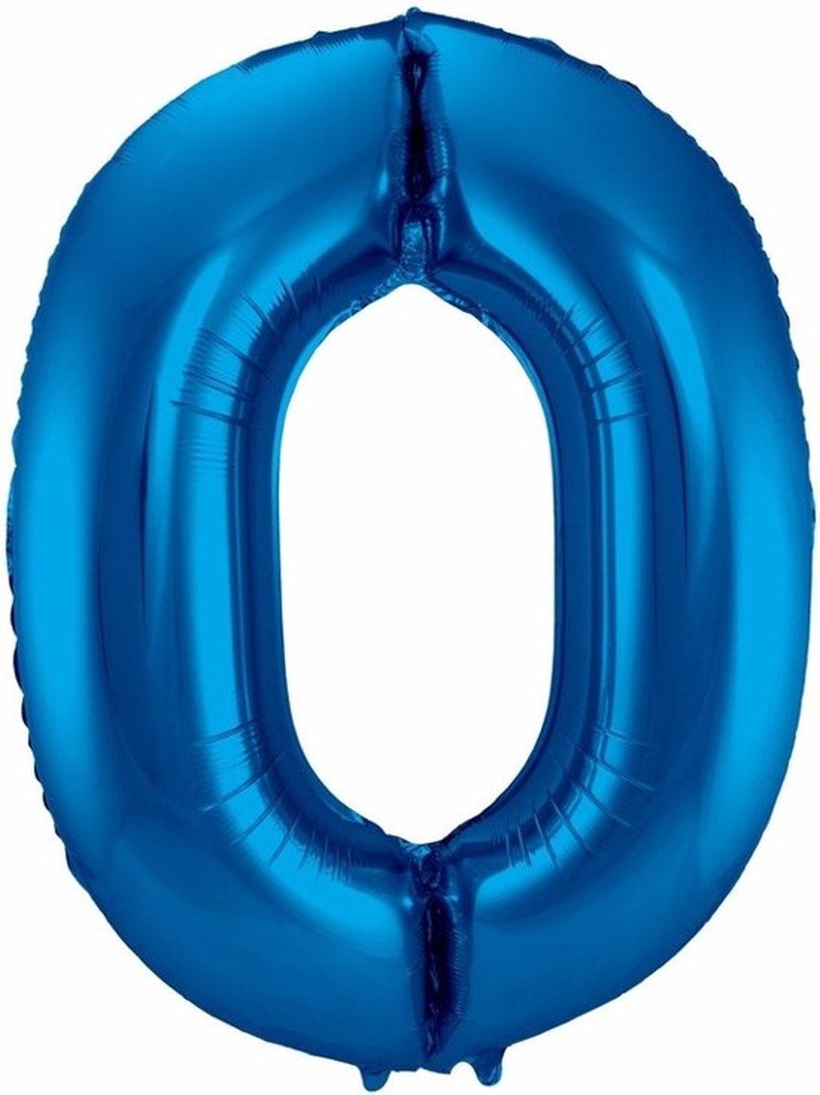 Cijfer 0 Blauw 80cm, kindercrea