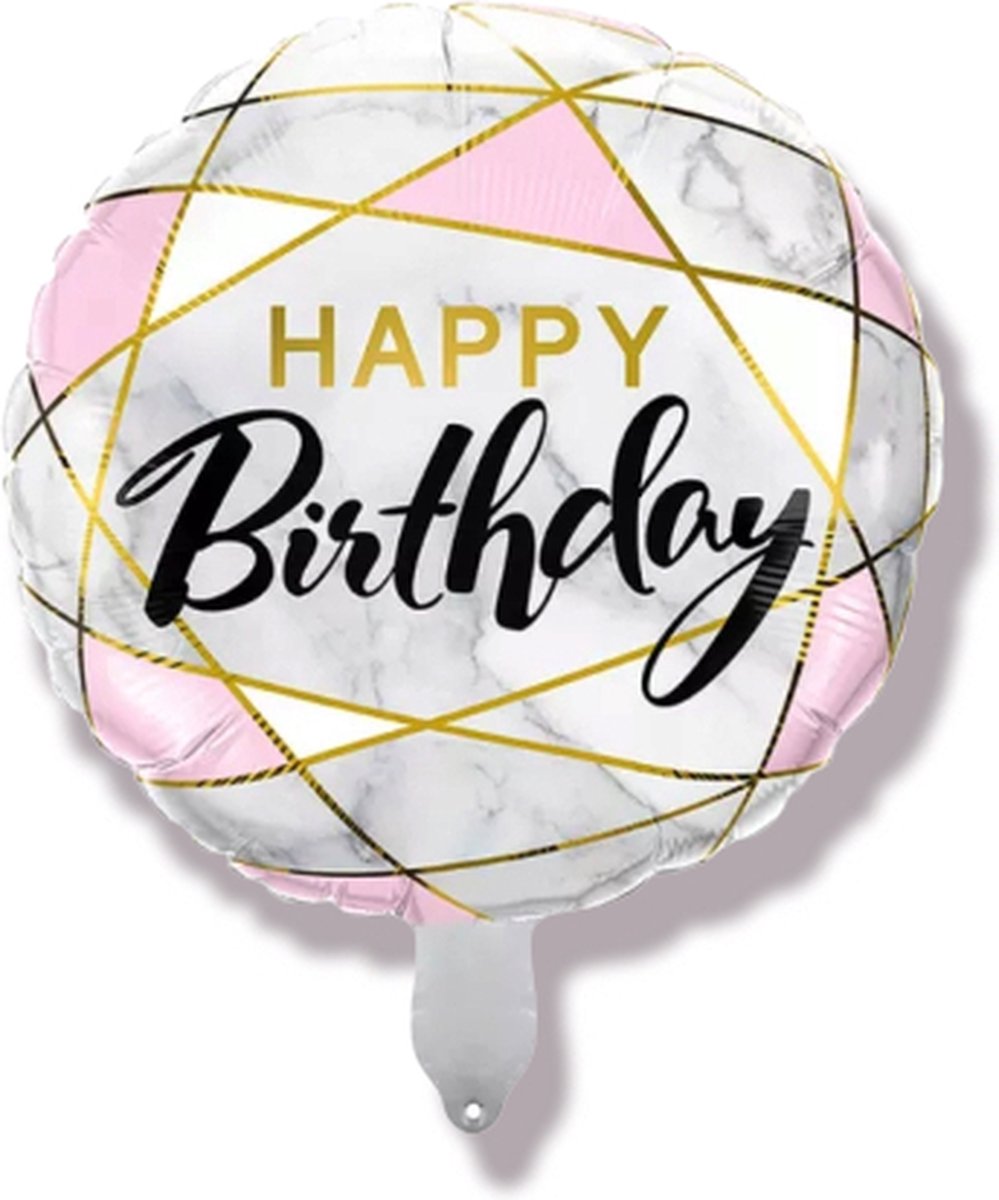 Folieballon happy birthday, verjaardag, gefeliciteerd, 40 cm Kindercrea