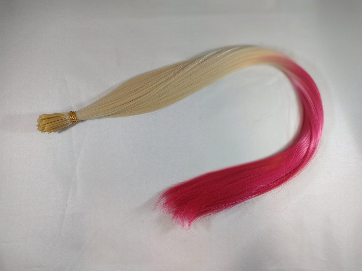 Haar extension 13 creme/roze, 55cm Kindercrea