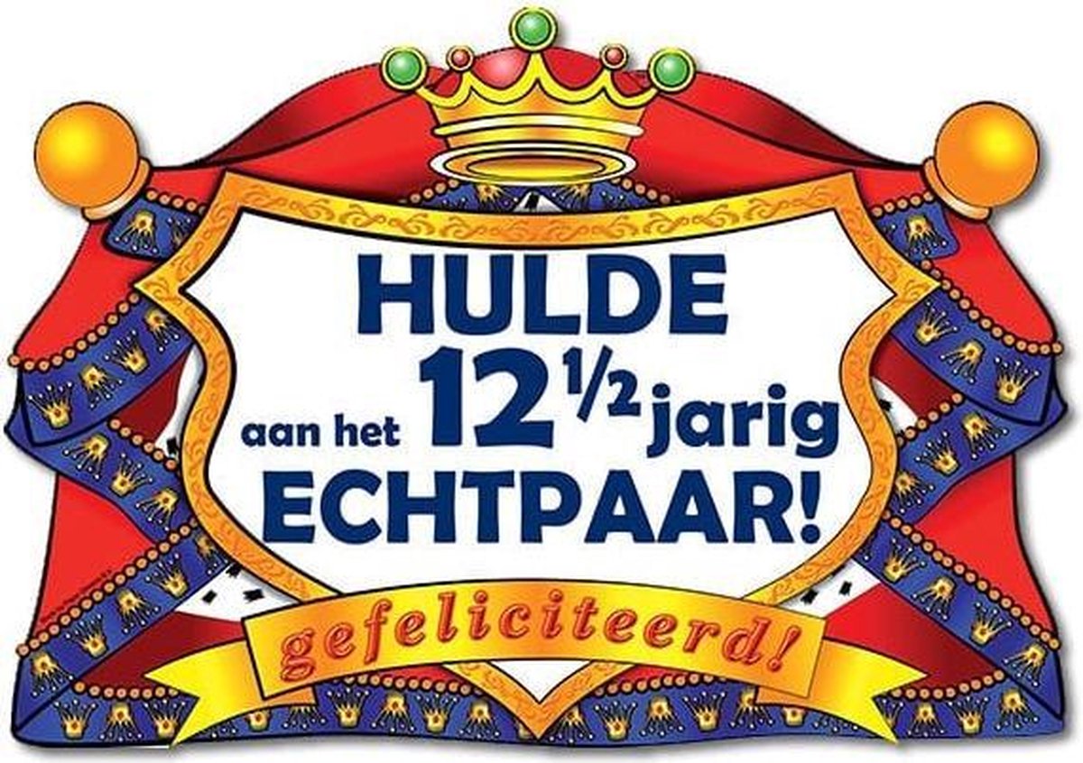 Huldeschild Kroon - 12,5 jarig, Kindercrea