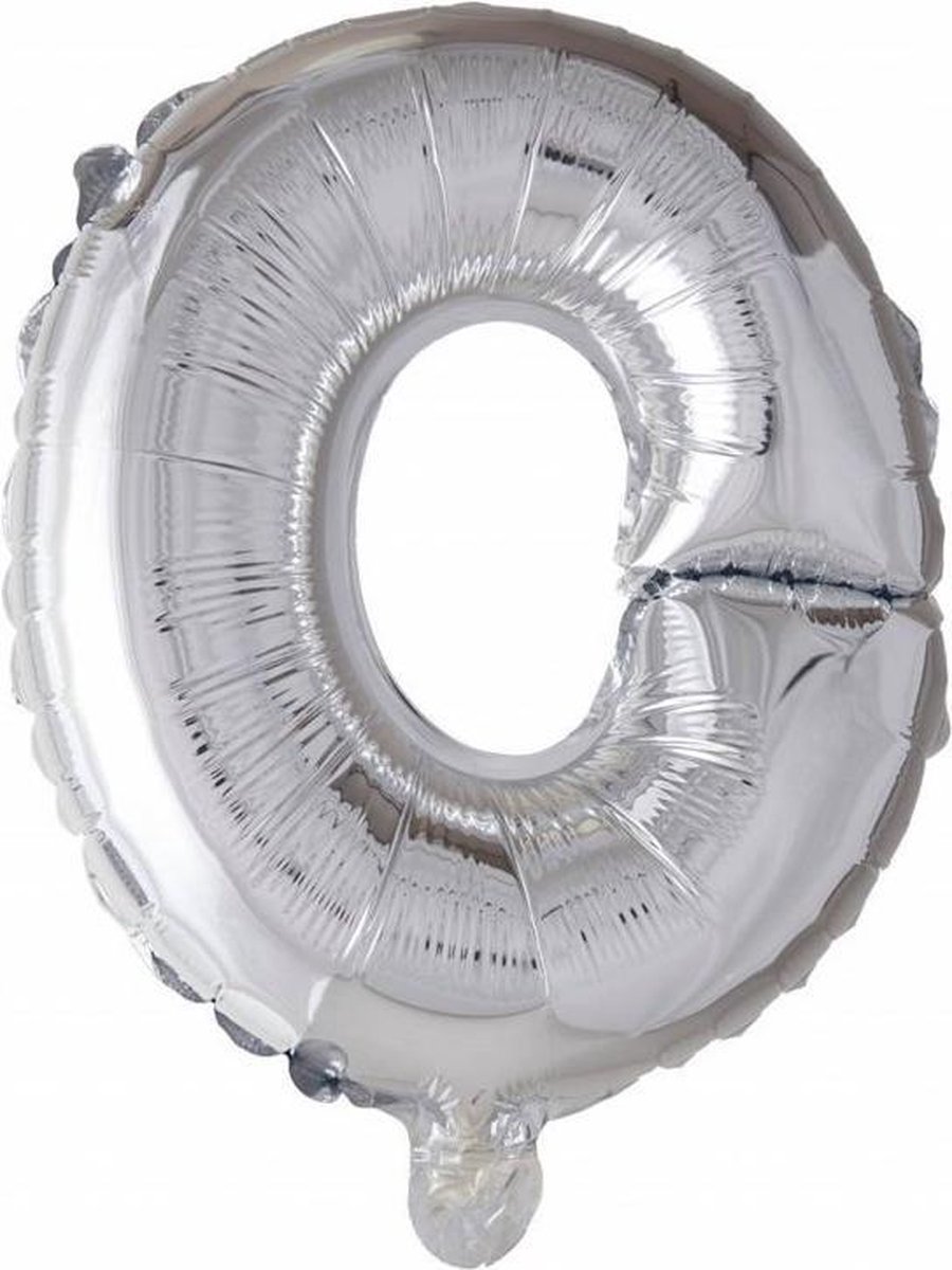 Letterballon O zilver 16 inch