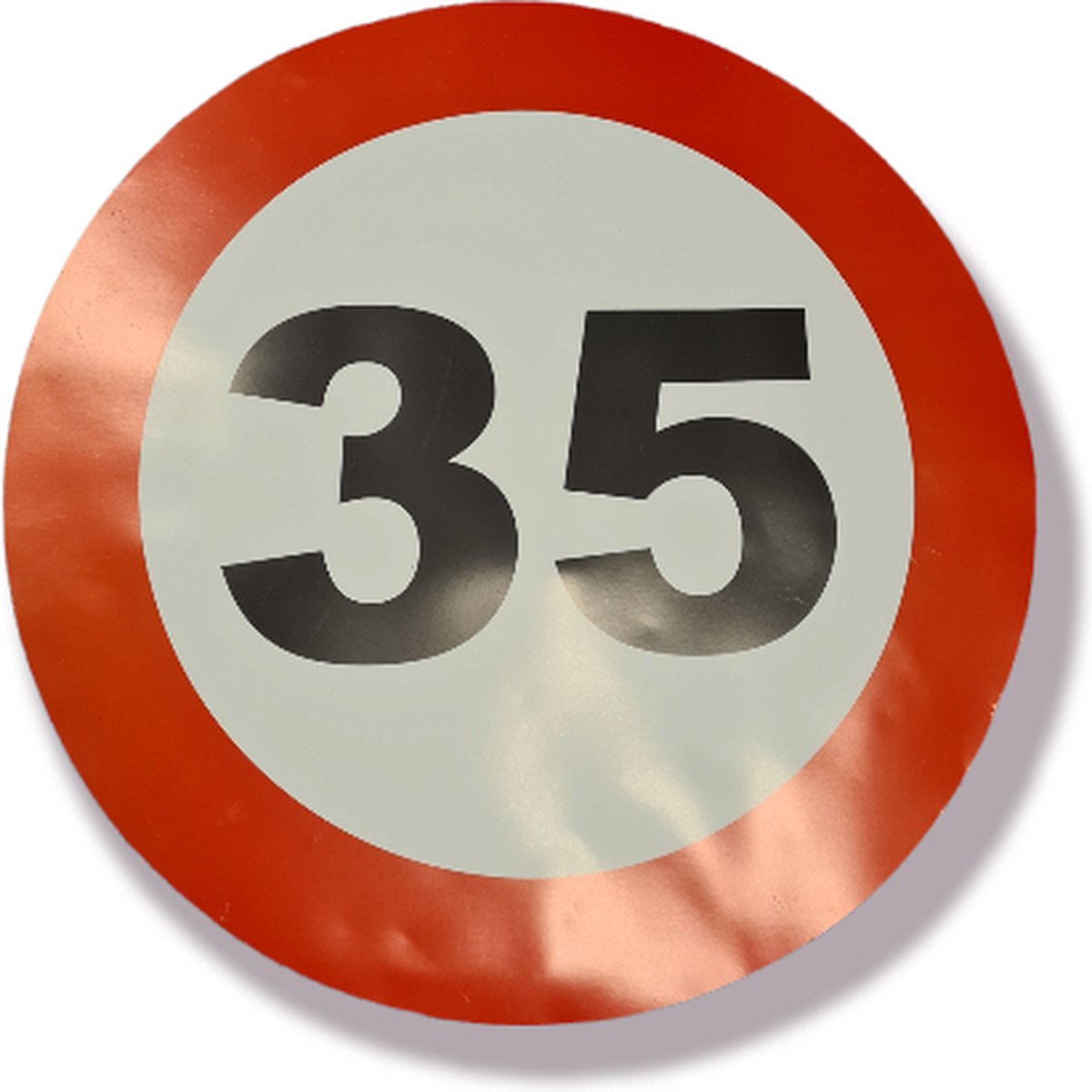 Verkeersbord 35 jaar, jubileum, verjaardag, deurbord, huldebord