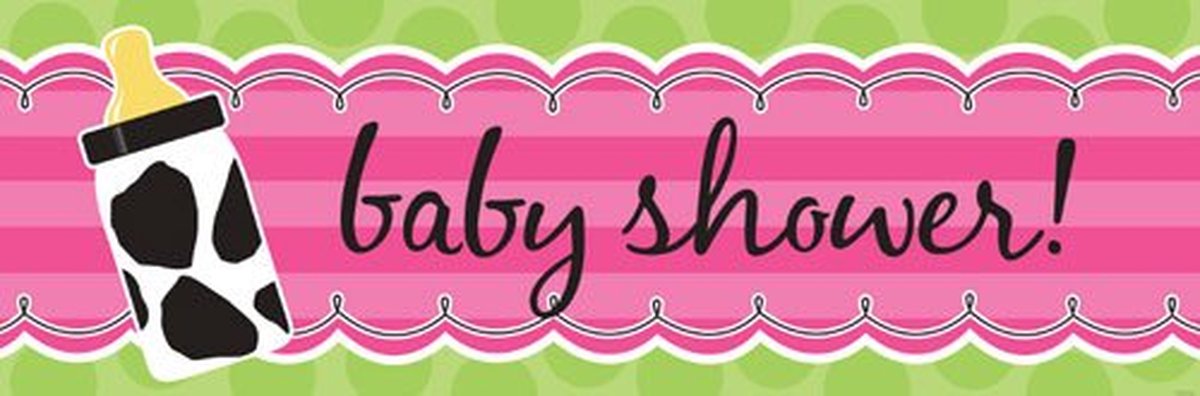 baby shower meisje banner, kindercrea