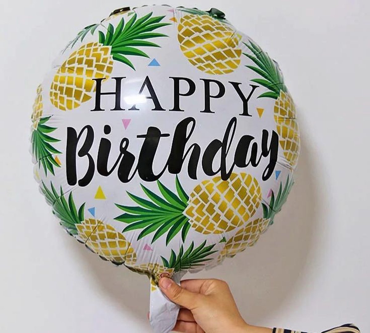 ballon ananas Happy birthday verjaardags-ballon 43 cm