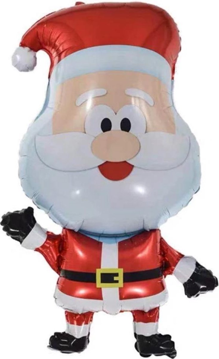 ballon blije kerstman, 40x60 cm kindercrea