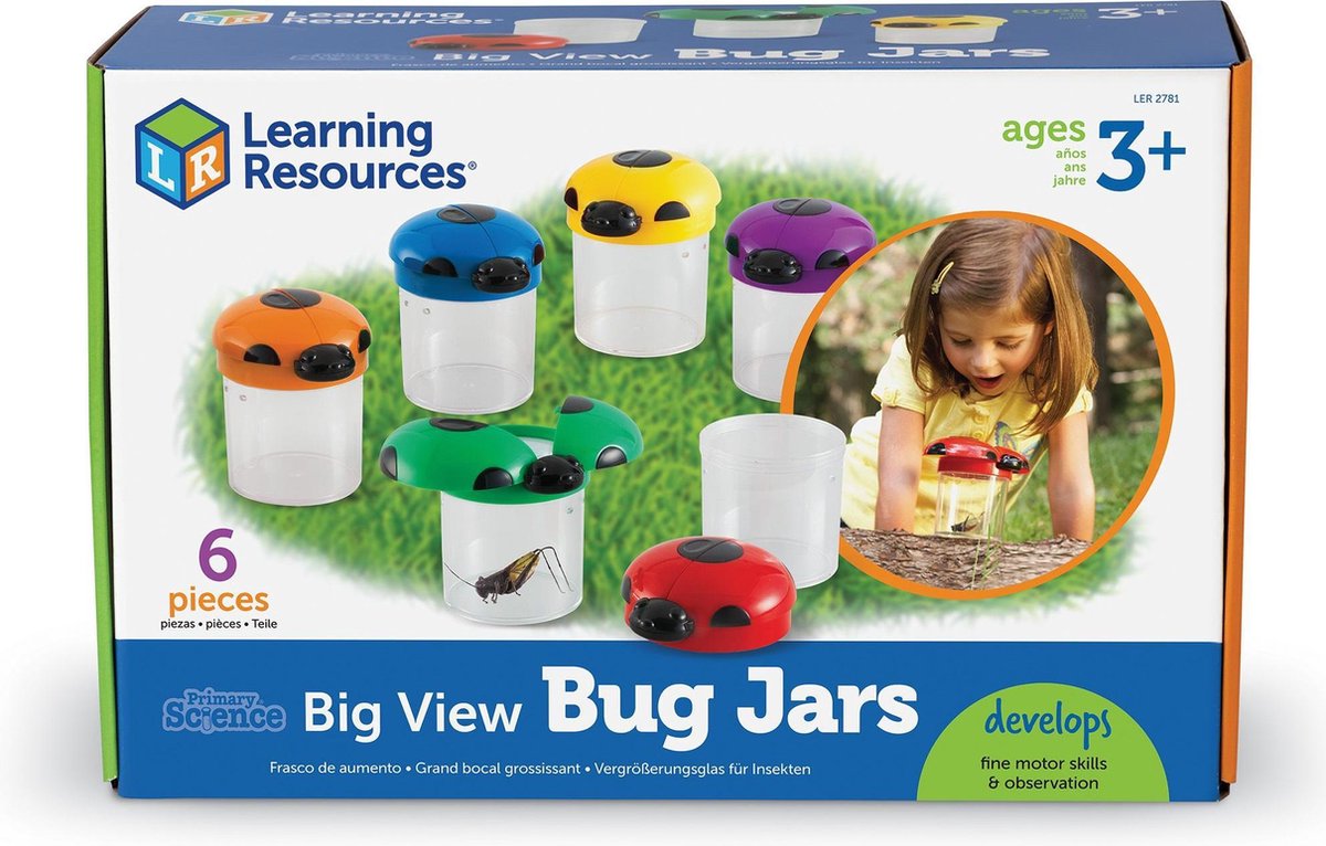 Reuze loeppotten lieveheersbeestjes, set van 6