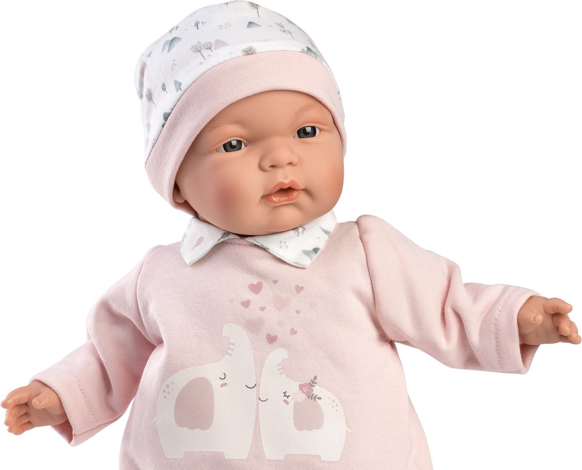 Llorens soft body babypop Joelle met kleding en speen