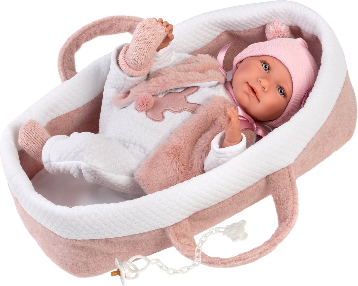 Llorens soft body babypop Mimi met reiswieg en speen 40 cm