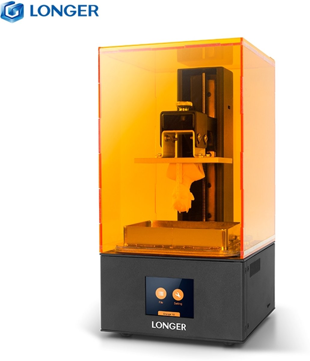 Langere SLA 3D-printer Orange 10, hars 3D-printer met touchscreen, off-line afdrukken Build-formaat 3,86 x 2,17 x 5,5 inch