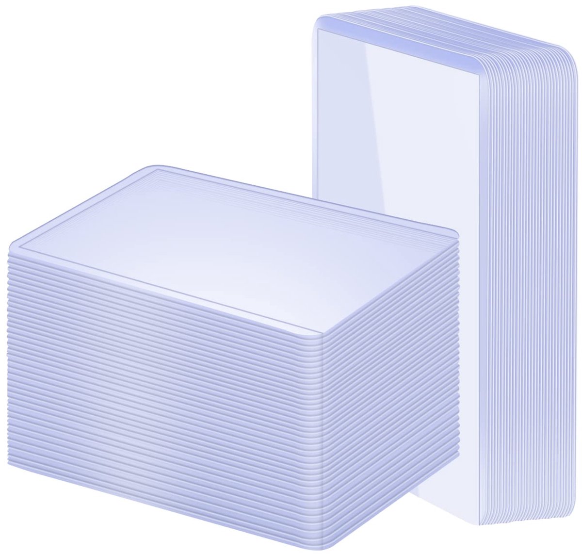   -Toploaders voor Kaarten – 100 Stuks Harde PVC Kaarthouders – Transparante Beschermhoezen voor Verzamelkaarten, Sportkaarten & Spelkaarten – 7,6x10,1 cm