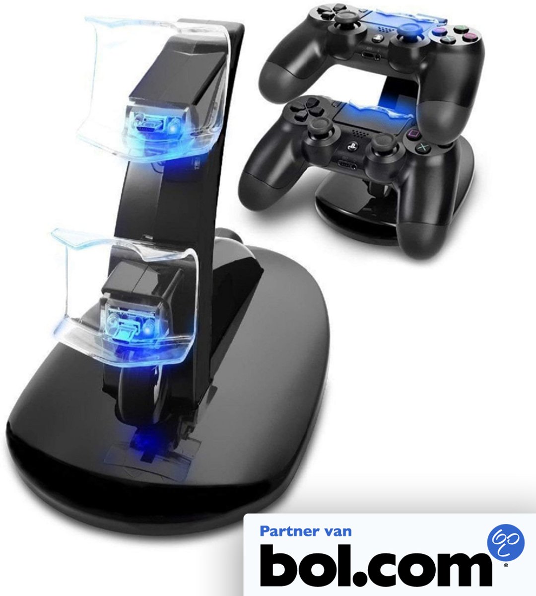 Dubbel Dock Lader Voor PS4 Controller - Charger Controller PS4 - Laadstation PS4 - GRATIS USB VOEDINGSKABEL