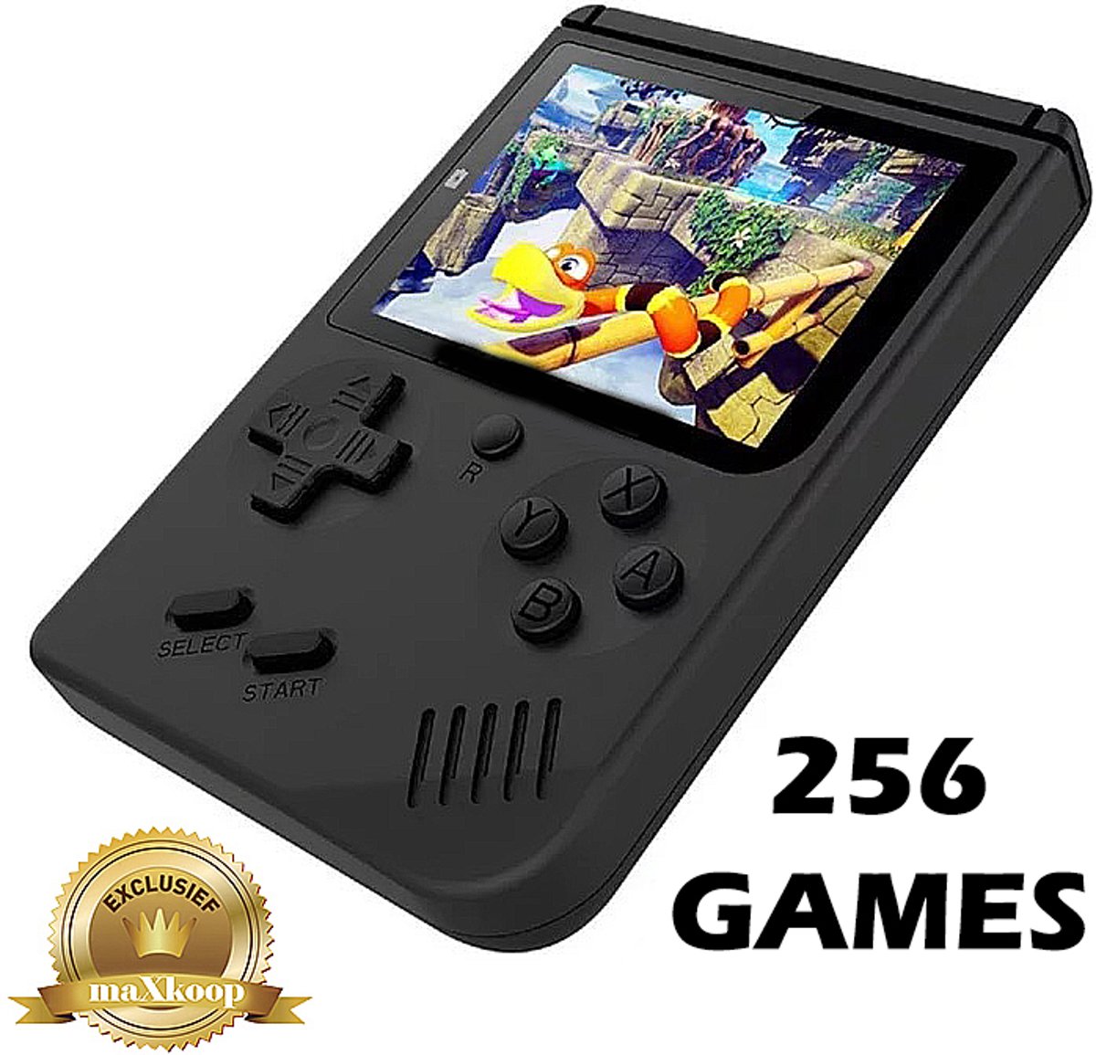 Portable Game Console Zwart -Draagbare Handheld - Spelcomputer - 256 Ingebouwde Games