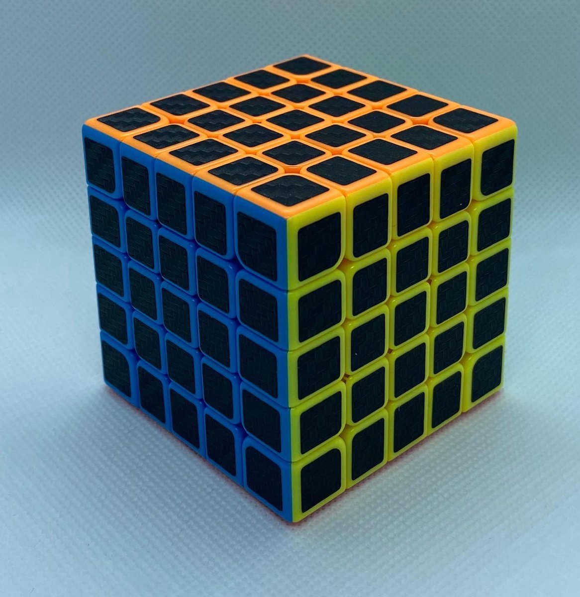 Puzzelkubus 5x5 premium Carbon cube, braintrainer, speed cube braingame, breintrainer, breinbreker